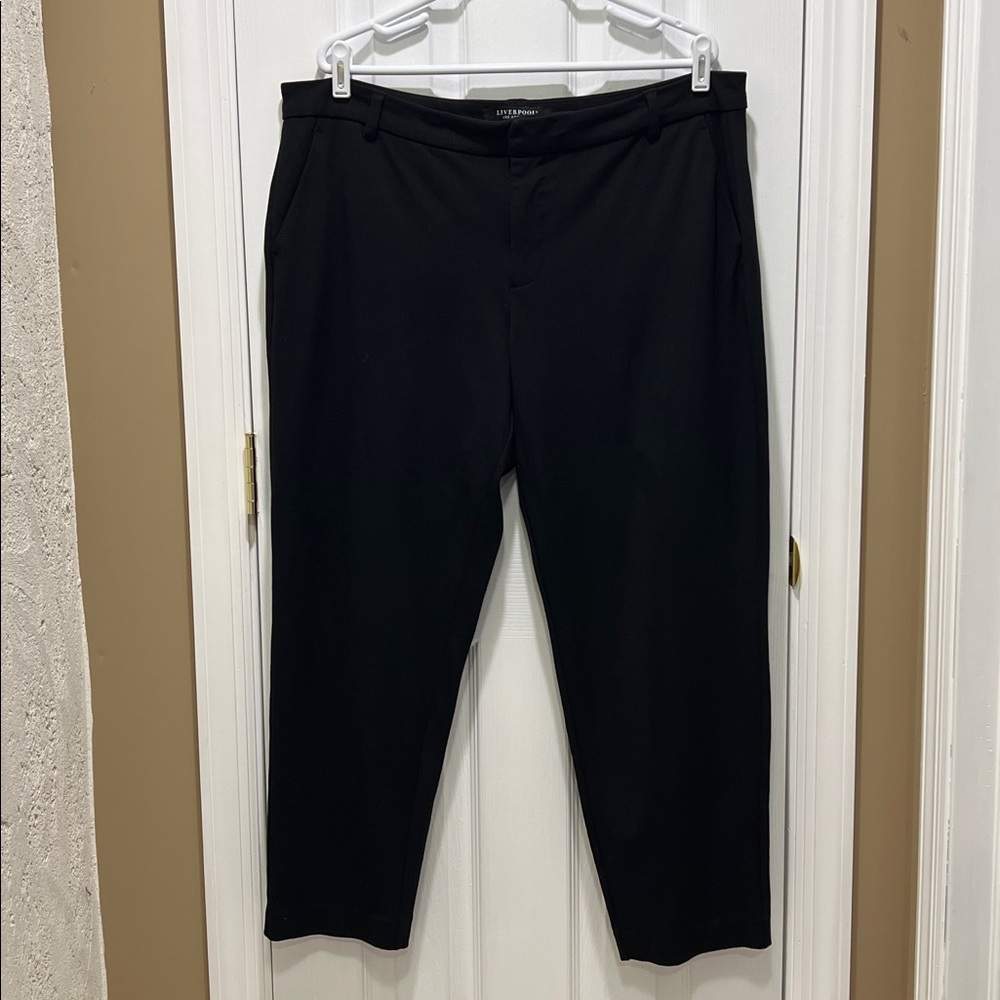 Liverpool Los Angeles Kelsey Ponte Knit Trouser Pants - Black Size 33 / 16